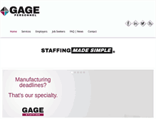 Tablet Screenshot of gagepersonnel.com